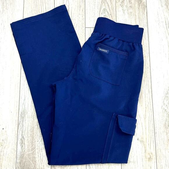 Jaanuu Women's Navy Blue Drawstring Cargo Scrub Pant Sz XS - Picture 6 of 6